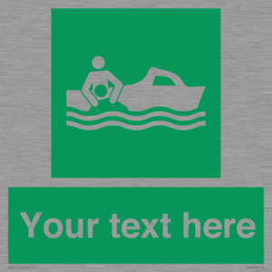 Custom sign safe condition Rescue boat